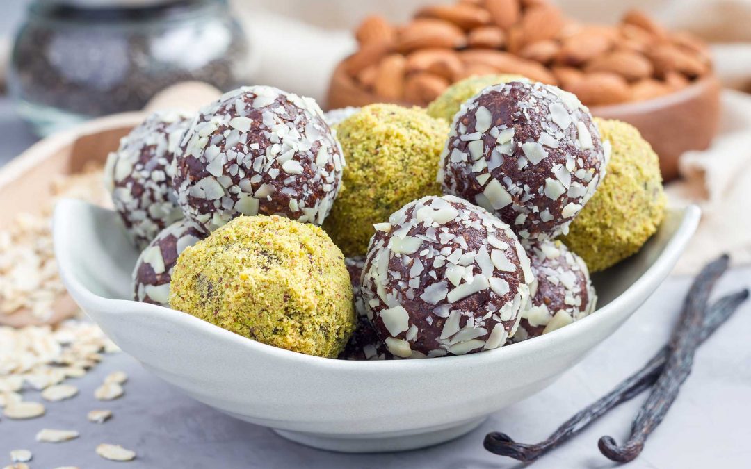 Almond Peanut Chocolate Protein Balls