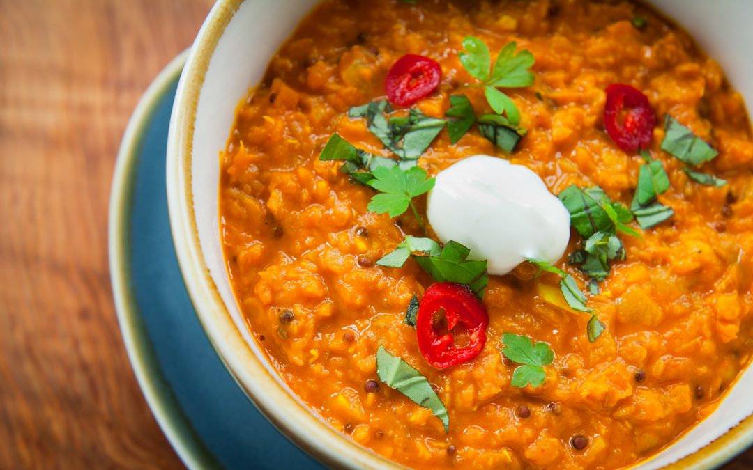 Spiced Pumpkin & Sweet Potato Dhal